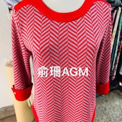 加工品: 絢麗七分袖上衣 紅灰  工資: 2800元